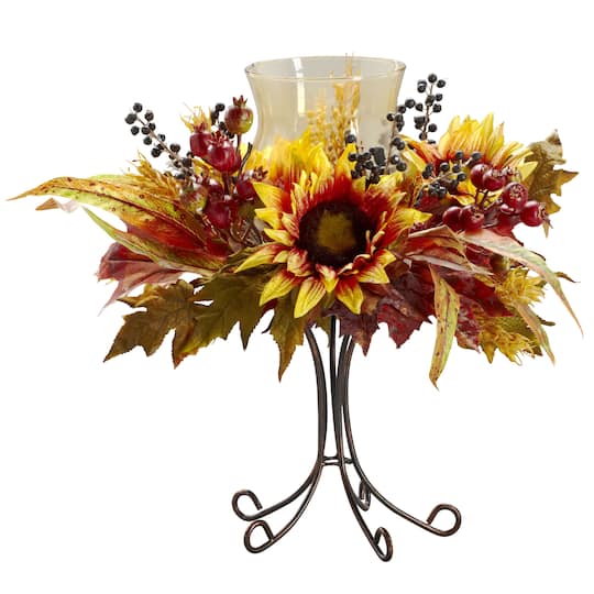 16" Sunflower Candelabrum Centerpiece